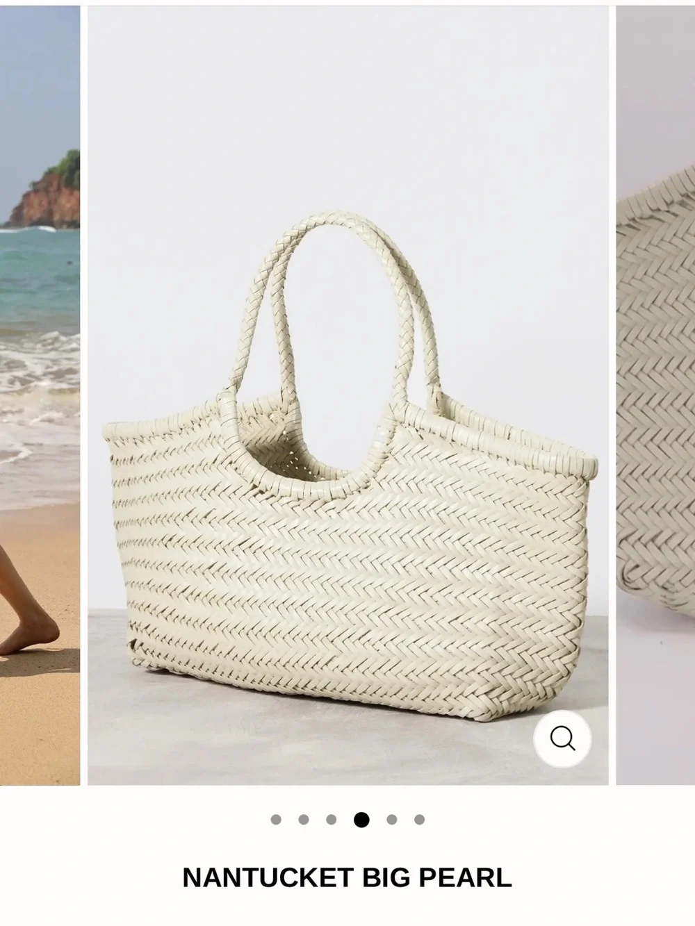 Dragon Diffusion Nantucket Woven Tote - Pearl Cream